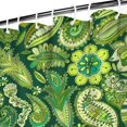 thumbnail image 4 of Extra Long Boho Shower Curtain 72x84 Inches - Vintage Floral & Tropical Leaves Pattern, Waterproof Bohemian Bathroom Decor with 12 Hooks, Tribal Rustic Style, 4 of 5
