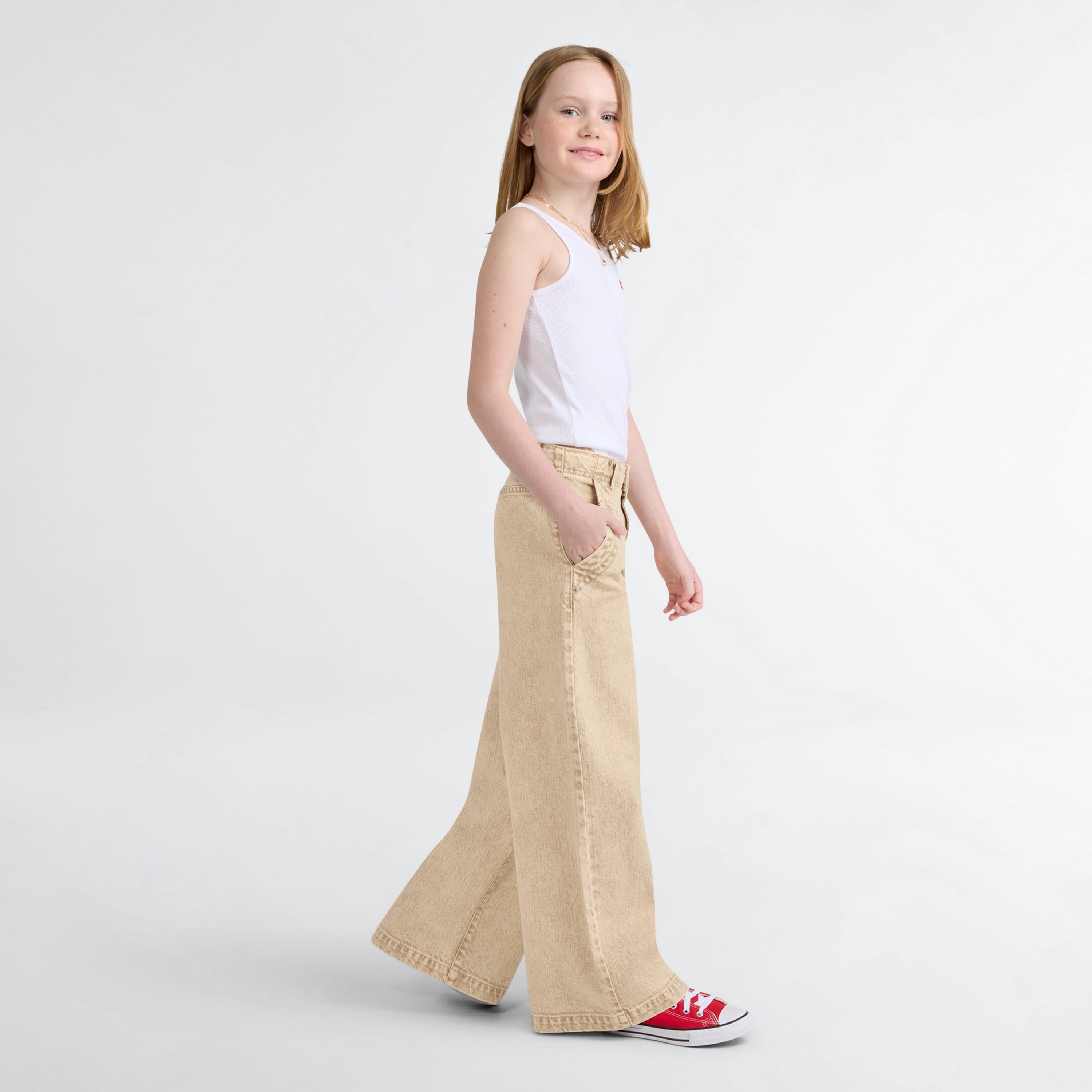 Levi Girls '94 Baggy Wide Leg Denim Jean with Yoke, Sizes 7-16