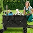 thumbnail image 4 of NIGSQJB Foldable Wagon with Extended Tailgate & 7" All-Terrain Wheels, Extra Long Extender Heavy Duty Wagon Cart, 480lb Capacity Beach Cart Shopping Cart for Camping Grocery Garden Sports, Black, 4 of 17