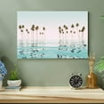 thumbnail image 2 of Ocean Canvas Wall Art Decor: Beach Coastal Scene Artwork Palm Tree Seascape Painting Print Horizontal Sunset Sea Theme Picture for Bathroom Bedroom Living Room, 2 of 6