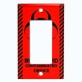 thumbnail image 5 of Metal Light Switch Plate Cover Red Contaminated Biohazard Sign SGN001, 5 of 13