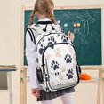 thumbnail image 7 of FORMRS Unisex School Backpack 17" Student Travel Bag with Laptop Compartment, Black Cat Paw, 7 of 7