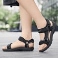 thumbnail image 2 of TOWED22 Boys Water Sandals Kids Open-Toe Adjustable Straps Sport Sandals Child Outdoor Athletic Lightweight(Little Kid/Big Kid)(Black,5), 2 of 9