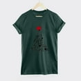 thumbnail image 4 of T-shirt Décontracté pour Femmes à Col Rond et Manches Courtes avec Imprimé de Sapin de Noël, 4 of 9