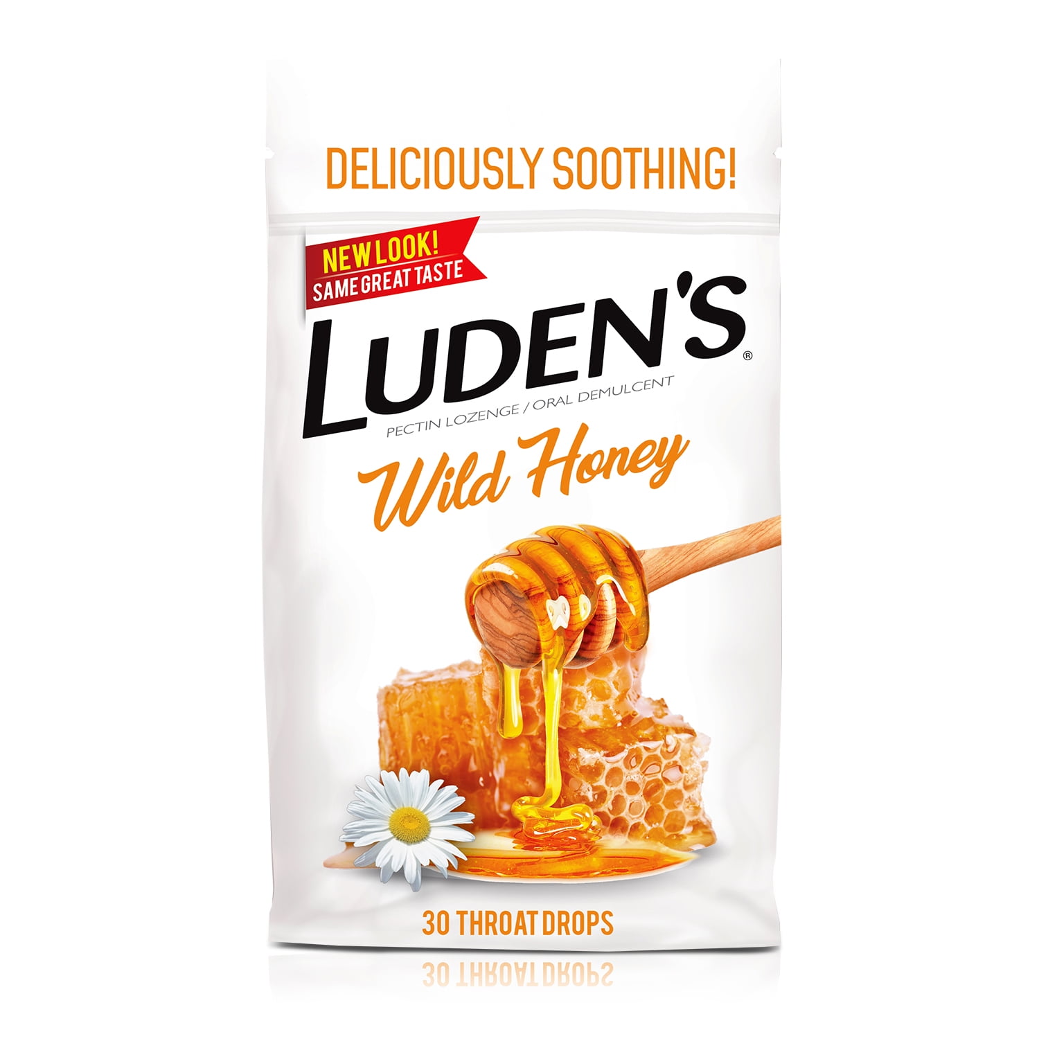 Luden's Wild Honey Throat Drops, Deliciously Soothing, 30 Drops, 1 Bag