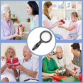 thumbnail image 4 of 30x 60x Reading Magnifier, Rechargeable Lighted Magnifier with 33 LEDs, Dimmable Magnifying Glass for Seniors, Newspapers, Crafts, Exams, Books and W, 4 of 5