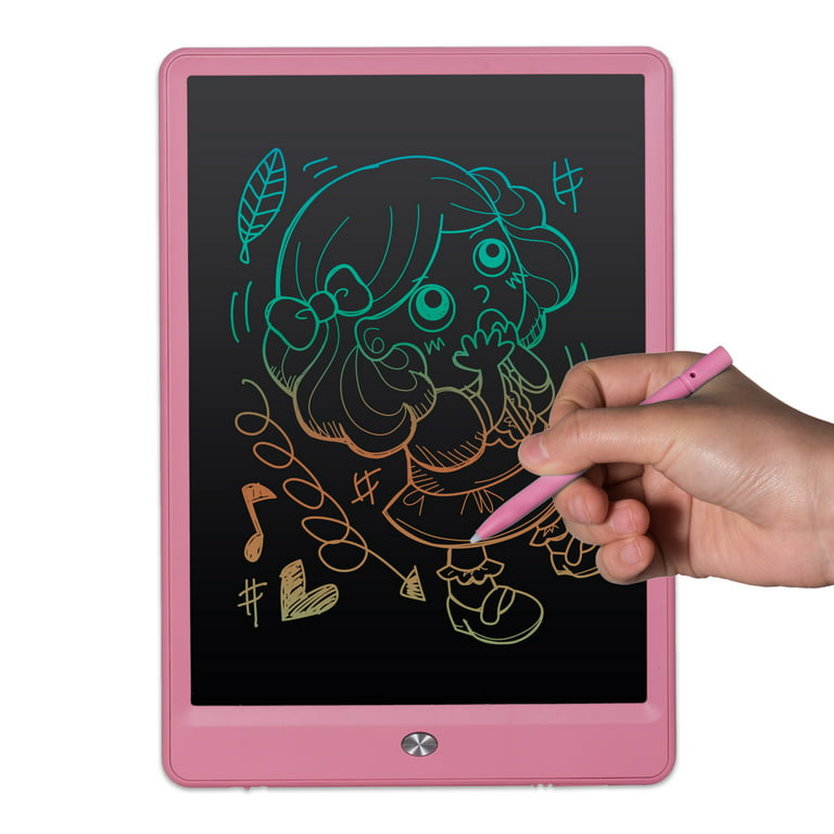 LCD Writing Tablet 10 Inch Colorful Doodle Board, Electronic Drawing Tablet  Drawing Pad for Kids, Educational and Learning Kids Toys Gifts for 3 4 5 6  7 Year Old Boys and Girls(Pink) 