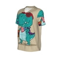 thumbnail image 2 of Haiem Hip Hop Hipster Baseball Jersey Button Down Shirts Sports Uniforms Men Women Jersey(Cool Dino Playing Skateboard,3X-Large), 2 of 9