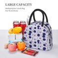 thumbnail image 5 of Honeii Daisies Flowers Print Insulated Lunch Bag Women Reusable Lunch Box with Pocket for Work Picnic Travel -One Size, 5 of 6
