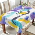 thumbnail image 5 of 54x72 Inch Tablecloth Polyester Square Tablecloth for Home Kitchen Dinner Decor Multicolor Abstract Scene, 5 of 9
