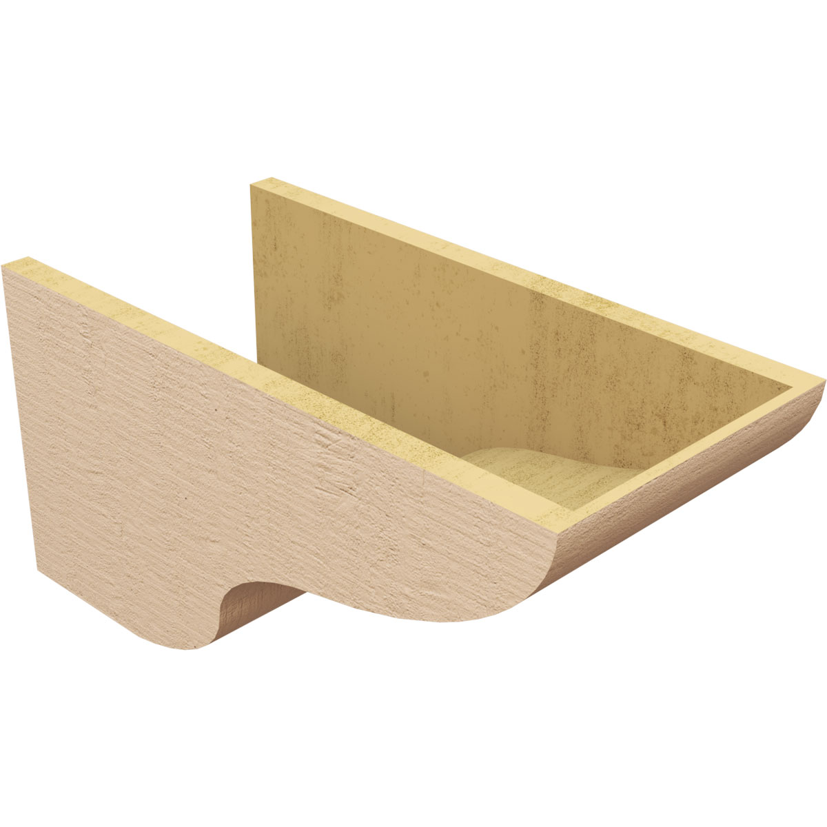 11"W x 22"D x 11"H Wide Greensboro Rough Cedar Woodgrain TimberThane Corbel, Primed Tan