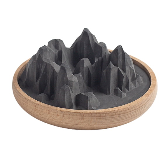 Acahhotxx Desk Ornaments, Mountain Shape Diatomite Fragrances Diffuser Desk Bathroom Counter Table Ornament for Home Festive Ornament New Year - Black