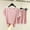 Pink, variant on FRSASU Women's Pajama Sets 2 Piece Short Sleeve Lounge Sleepwear Ladies Pjs Sets Tops and Shorts Pjs Lounge Set Yellow