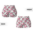 thumbnail image 5 of Fotbe Rose Flowers Seamless Shorts, Womens Workout Shorts High Waist Stretch Booty Short for Gym/Yoga/Running/Biking-Small, 5 of 9