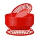 thumbnail image 3 of 24 cestas ovaladas para comida rápida, cestas clásicas para pan y pan frito, bandeja para servir comida. Rojo, 3 of 9