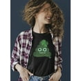 thumbnail image 2 of Lucky Clover - Emoji Poo Graphic Women's T-shirt, 2 of 4