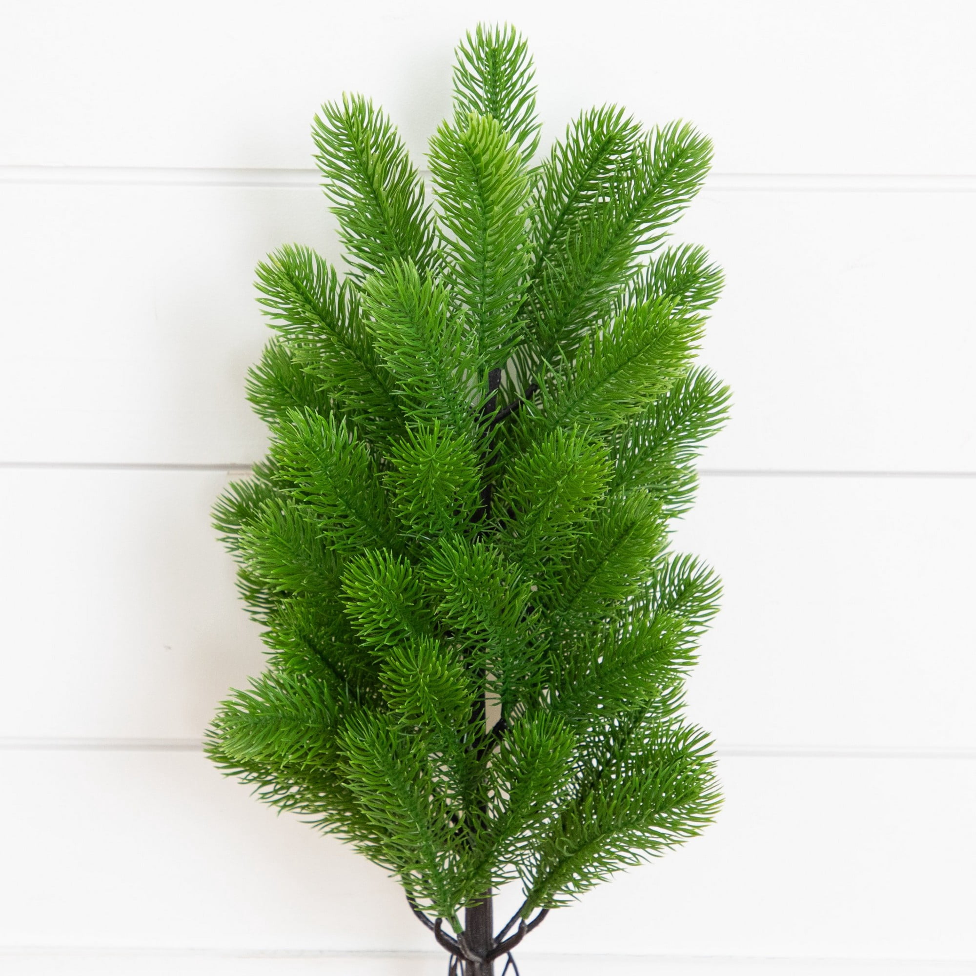 19in. UV Resistant Artificial Christmas Pine with Stake (Indoor/Outdoor) - Set of 2