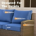 thumbnail image 5 of Ovios 7 Pieces Patio Furniture Set All-Weather Outdoor Sectional Patio Sofa Wicker Rattan Conversation Set with 54" Gas Propane Fire Pit Table for Backyard, 5 of 9