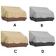 thumbnail image 3 of Cubierta de sofá para varias personas al aire libre A prueba de lluvia Hogar Recubierto de plata Tela Oxford Patio delantero Cubiertas de banco Accesorios para muebles exteriores Tipo 2 Gris Negro Kearding HA010209-04B, 3 of 6
