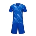 thumbnail image 4 of ITSAME Boys Soccer Uniform Set 3-Piece T-Shirt&Shorts with Knee-High Socks Football Training Outfits Blue Size 12, 4 of 7