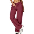 thumbnail image 5 of Hearthz Quick Dry Scrub Pants Women Elastic Waist Straight Leg Soft Stretch Women’s Cargo Pants with Pockets, 5 of 6