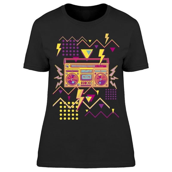 Funky Colorful 80s T-Shirt Women -Image by Shutterstock, Female XX-Large
