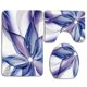 thumbnail image 1 of ABPHQTO Humo geométrico abstracto como flor enorme rayada floral Juego de alfombras de baño de 3 piezas Alfombra de baño Alfombra de contorno y tapa de inodoro ABPHQTO Cont-CHAPPLE-29647, 1 of 2