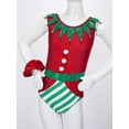thumbnail image 2 of MSemis Kids Girls Christmas Elf Ballet Dance Gymnastic Leotard with Headband Outfit Red 8, 2 of 6