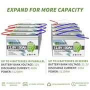 12V 100Ah LiFePO4 Lithium Battery,100A BMS,TCBWORTH Group 31 Battery for RV,Solar,Marine,Camping,Trolling Motor,off-Grid,Backup Power,Motorhome,15000+Deep Cycles