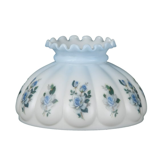 B&P Lamp® 10" Shade, Melon, Sapphire Rose, C.Blue/S.Wh