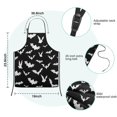 thumbnail image 7 of Halloween Bat Pattern Kids Aprons for Girls and Boys,Adjustable Neck Strap Toddler Aprons for Kids Cooking Baking,23.6"x19", 7 of 7