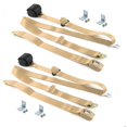 thumbnail image 1 of Jeep Jeepster 1966-1973 Standard 3 Point Tan Retractable Bucket Seat Belt Kit with Bracketry - 2 Belts, 1 of 1