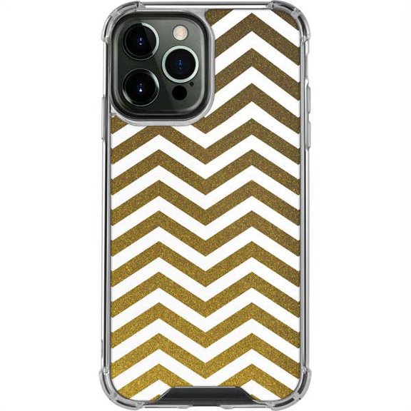 Skinit Stripes Gold Chevron iPhone 13 Pro Max Clear Case