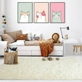 thumbnail image 5 of Junovo Super Soft Fluffy Area Rugs Modern Shag Rug for Bedroom Living Room,Cute Carpets for Kids Nursery Girls Home Dorm,4'x6',Cream White, 5 of 7