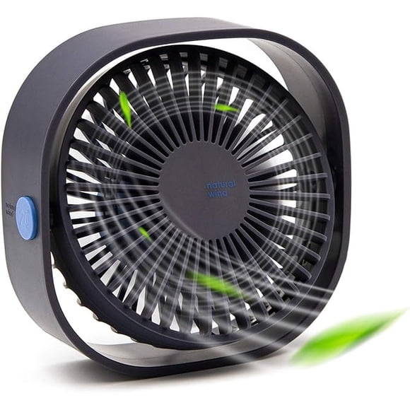 Ventilador USB de Escritorio Azul, 3 Velocidades, Mini Portátil Silencioso, para Oficina Hogar Viajes