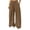 Coffee, variant on Women's Wide Leg Sweatpants, Elastic Waist Loose Fit Fall Winter Pants for Women, Casual Athletic Trousers with Side Pockets, Solid Color Lounge Joggers for Daily Wear Black S