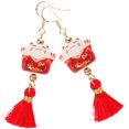 thumbnail image 3 of KAKOWELY 1 par de pendientes de gato de la fortuna para mujer, joyería de moda para las orejas, regalo para niñas y mujeres., 3 of 5