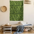thumbnail image 2 of Sage Tapestry, Patterned Green Leaves Nature Inspired Composition Fresh Trees Woodland, Wall Hanging for Bedroom Living Room Dorm Decor, 60W X 80L Inches, Apple Green Dark Green, by Ambesonne, 2 of 5
