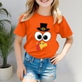 thumbnail image 2 of YUEHUA Girls Tops Size 8-10 Girls Fashion Casual Short Sleeve Tee With Letter Print Crew Neck Top for Everyday Play and Sch+ool Comfortable Soft Blend Kids Shirt, Size 18-24 Months, 2 of 5