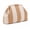 Beige White, variant on Striped Woven Clutch Makeup Bag for Women, Large Capacity Wide-Open Everything Pouch for Travel & Everyday