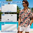 thumbnail image 5 of KUIFORTI Patriotic Star His and Hers Matching Outfits Lightweight Couple Matching Outfits with Soft Fabric Men’s Hawaiian Shirt Fashionable Quick-dry Gifts for Couples, 5 of 6