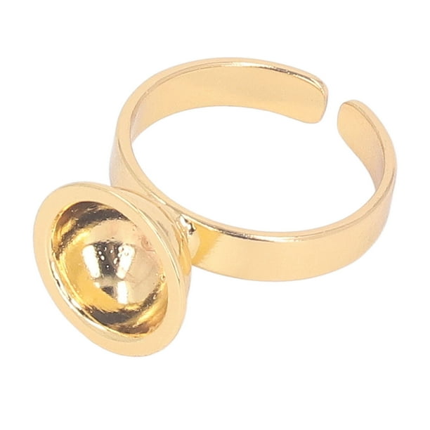 Anillo tinta Microblading de acero inoxidable, 5 uds., copa de salón, pegamento para pestañas, soporte de pigmento para tatuaje, anillo S dorado sin partición