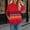 Red, variant on IUYRTFE Women's Colorful Striped Crew Neck Long Sleeve Sweatshirt – Relaxed Fit Casual Pullover for Fall, Winter, and Daily Wear
