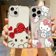 thumbnail image 2 of Clear Phone Case For iPhone Apple 14 12 13 Mini 11 Pro SE 8 7 6 6S Plus X XR XS Max SE Case Funda Shell Cartoon Hello Kitty Cat Fashion, 2 of 7