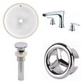 thumbnail image 1 of American Imaginations AI-25955 15.25 in. CUPC Round Undermount Sink Set in White - Chrome Hardware, 1 of 1