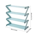 thumbnail image 3 of Tunhigl 4-Tier Shoe Rack, Shoe Organizer for Closet Floor, Shoe Shelf Holds up to 8 Pairs of Shoes, Space Saver Shoe Rack Organization Shelves Blue, 3 of 6