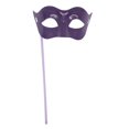 thumbnail image 1 of Máscara de de Halloween, accesorio de disfraz, máscara facial de fiesta versátil con palos para decoración de carnaval, disfraz de Mardi violeta, 1 of 8