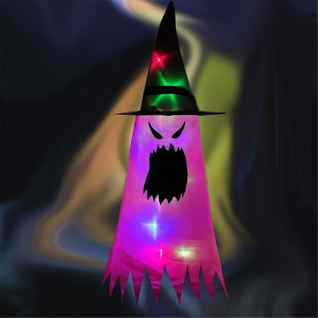 

Tarmeek Fall Decor Garden Decoration Glowing Halloween Holiday LED Lights Witch Hat Lamp Pendant Maple Pumpkin Halloween Autumn Deocrations for Garden