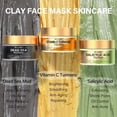 thumbnail image 2 of Set de mascarillas faciales de arcilla ulluxe con vitamina C y cúrcuma del Mar Muerto M, 2 of 9
