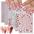 thumbnail image 1 of Calcomanías para Uñas KTAABTR 6 Hojas Diseño de Corazones para San Valentín, 1 of 7